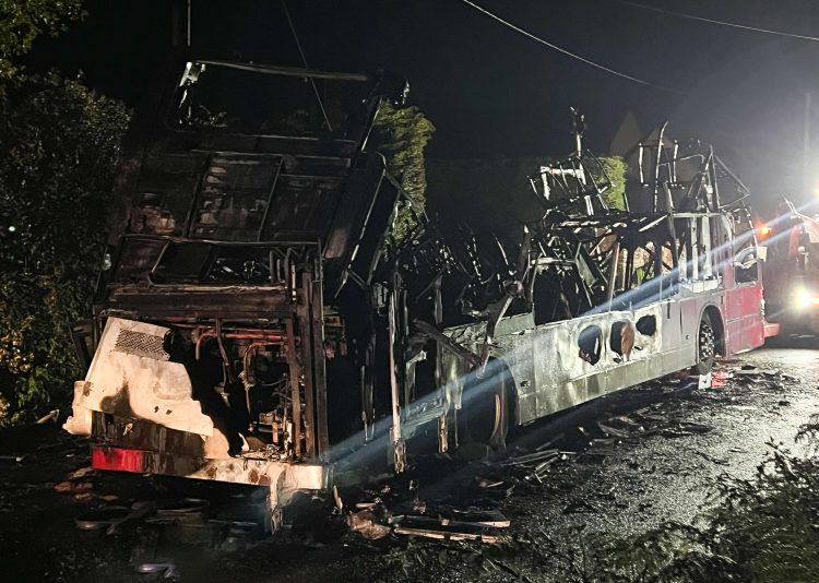 UPDATED: FLAMES RIP THROUGH DOUBLE DECKER BUS IN EARLY MORNING BLAZE