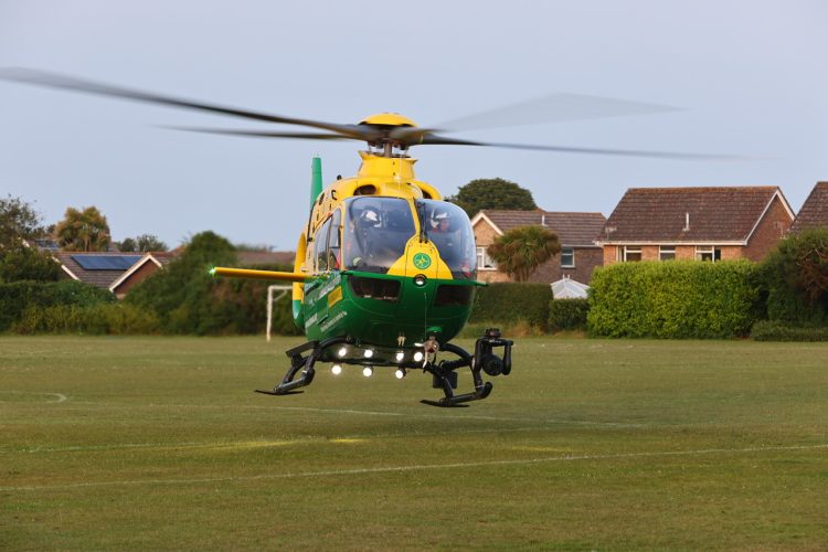 AIR AMBULANCE IN MONDAY EVENING MISSION TO BEMBRIDGE’S STEYNE PARK