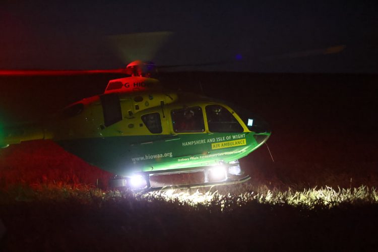 UPDATED: MOTORCYCLIST SERIOUSLY INJURED IN LATE NIGHT CRASH NEAR CHESSELL – AIR AMBULANCE SCRAMBLED