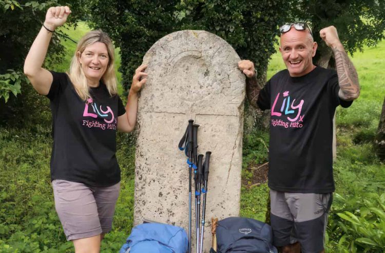 £2,700 RAISED SO FAR AS WOOTTON COUPLE CONTINUE 1,248-MILE WALK TO ROME