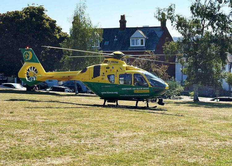 AIR AMBULANCE LANDS AT NORTHWOOD HOUSE FOR LIFE-THREATENING EMERGENCY IN COWES