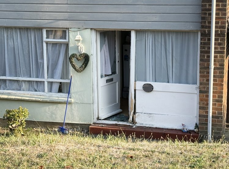 CAR CRASHES INTO NEWPORT HOME AFTER CAREERING DOWN EMBANKMENT