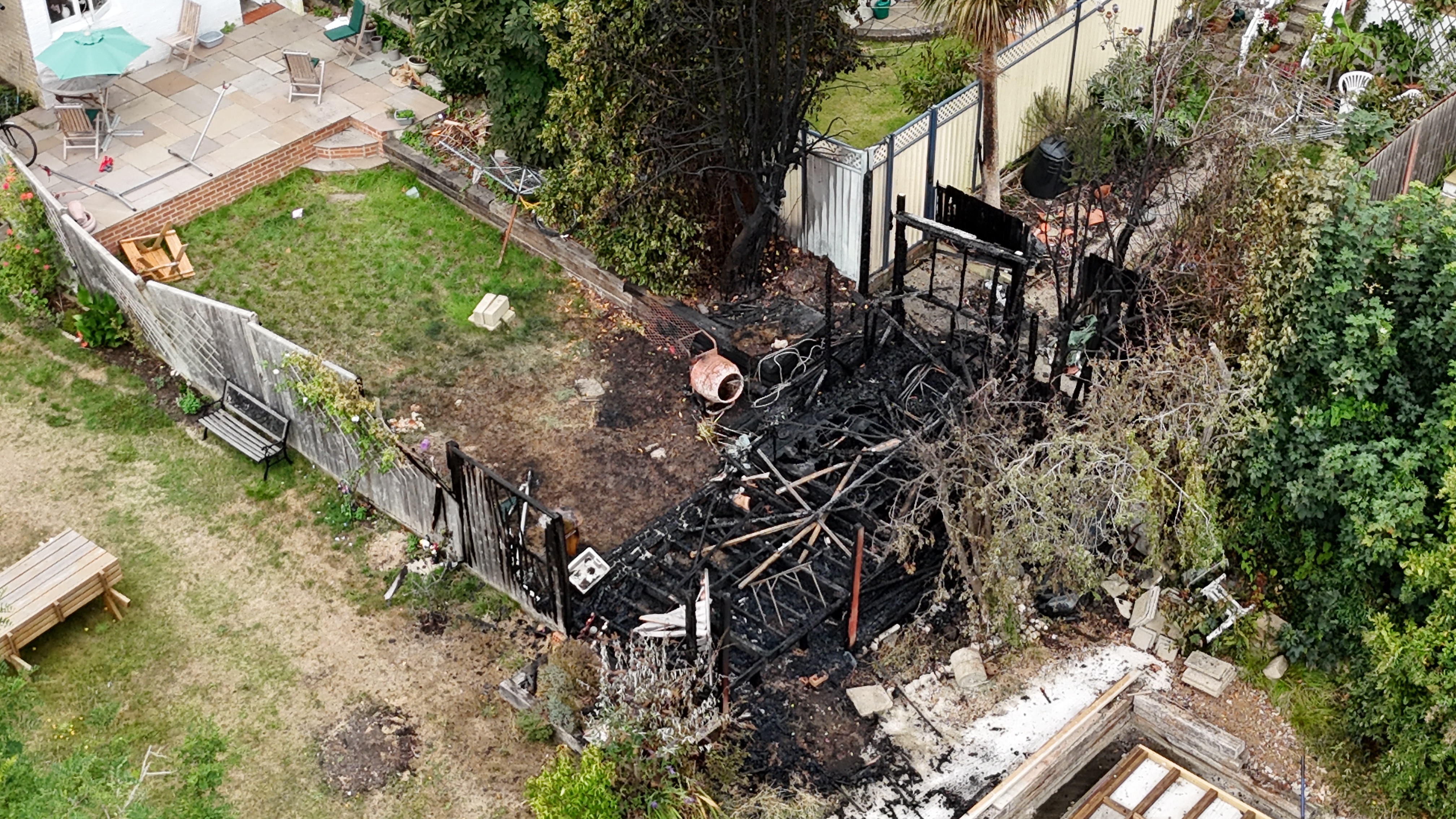 ARSON ARREST AS SHED DESTROYED IN EARLY HOURS RYDE BLAZE
