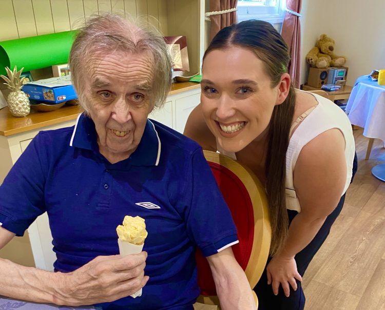 ORCHARD HOUSE CARE HOME RESIDENTS ENJOY SURPRISE ICE CREAM AFTERNOON