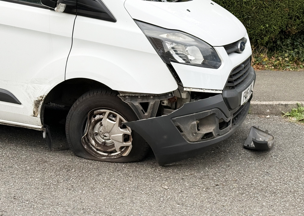 EARLY HOURS COLLISION IN BINSTEAD LEAVES DRIVER WITH MINOR INJURIES