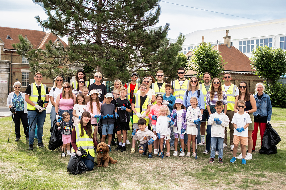 BAGS OF RUBBISH FILLED FOLLOWING LITTER PICK EVENT IN EAST COWES