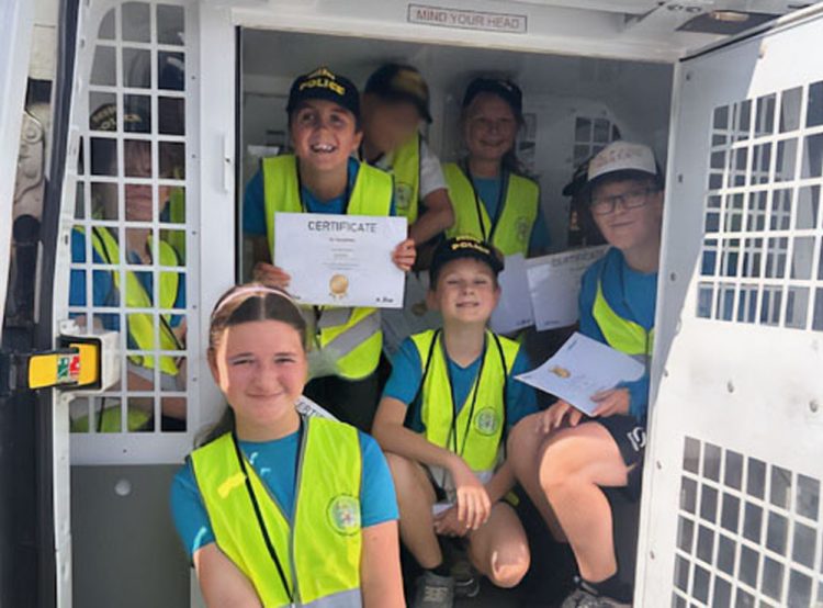 MINI POLICE AMBASSADORS FROM COWES LEARN VITAL SAFETY LESSONS