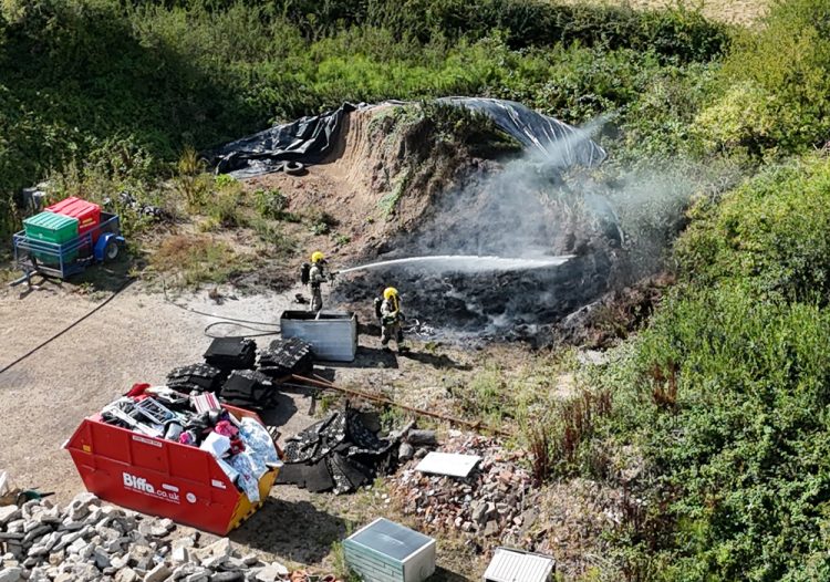 FIREFIGHTERS TACKLE TYRE FIRE NEAR HOLIDAY PARK IN BEMBRIDGE