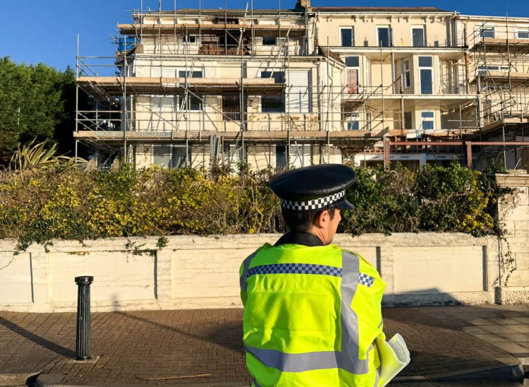 FIREFIGHTERS TACKLE EARLY HOURS FIRE AT DERELICT HOTEL IN SANDOWN