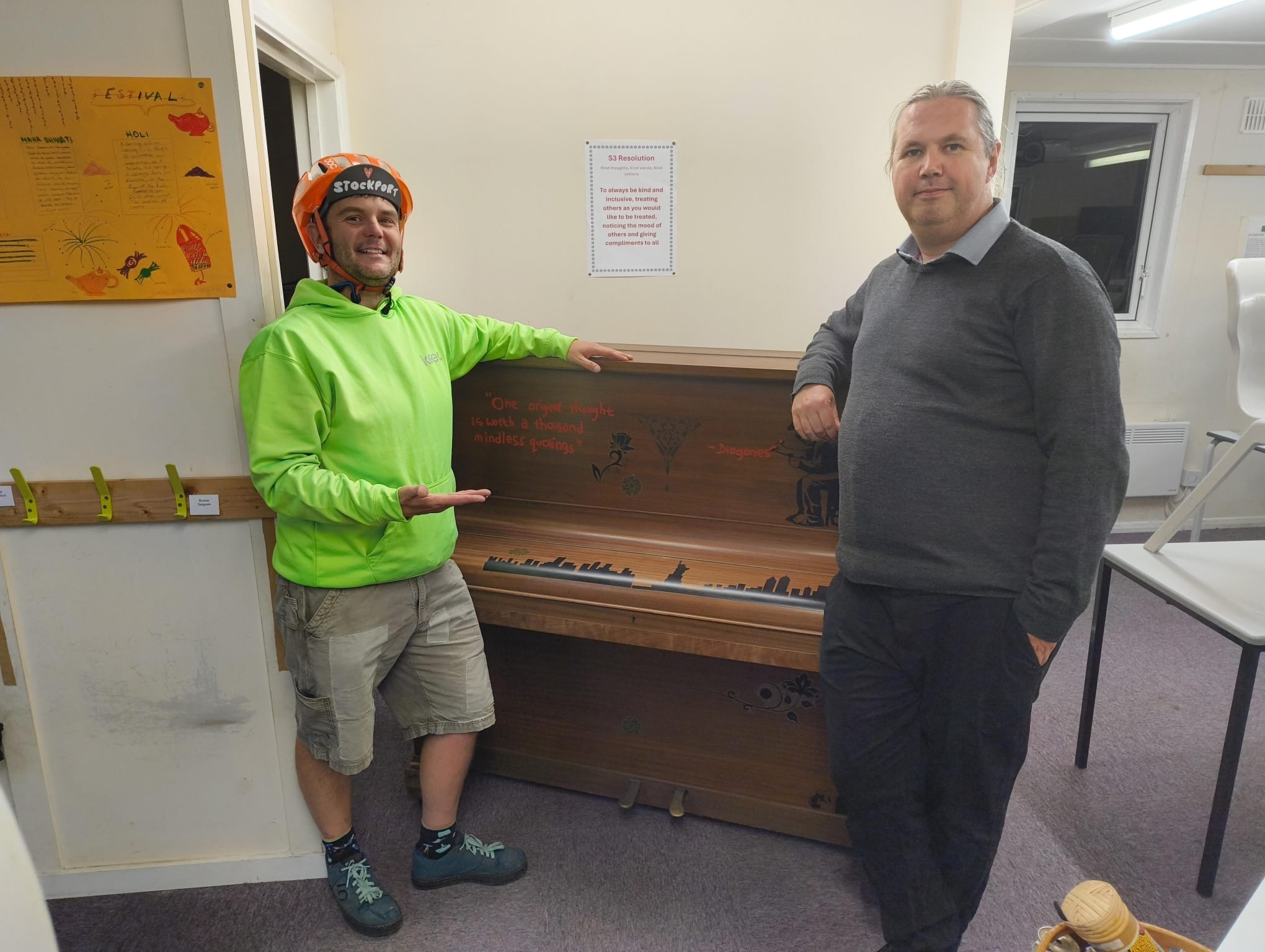 PRIORY SCHOOL RECEIVES PIANO DONATION DELIVERED BY CARGO BIKE