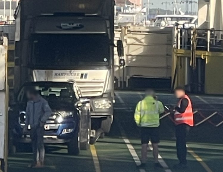 UPDATE LORRY AND TRAILER CRASH ON RED FUNNEL FERRY FORCES SUSPENSION OF SERVICE