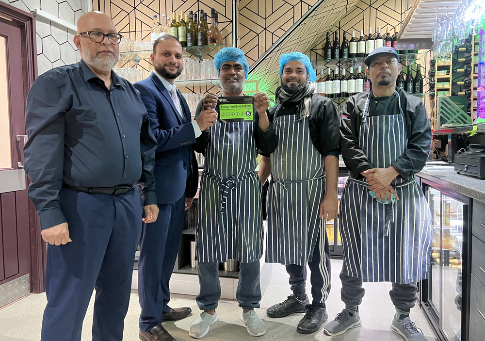NEW RYDE RESTAURANT SPICE LOUNGE AWARDED TOP 5-STAR FOOD HYGIENE RATING