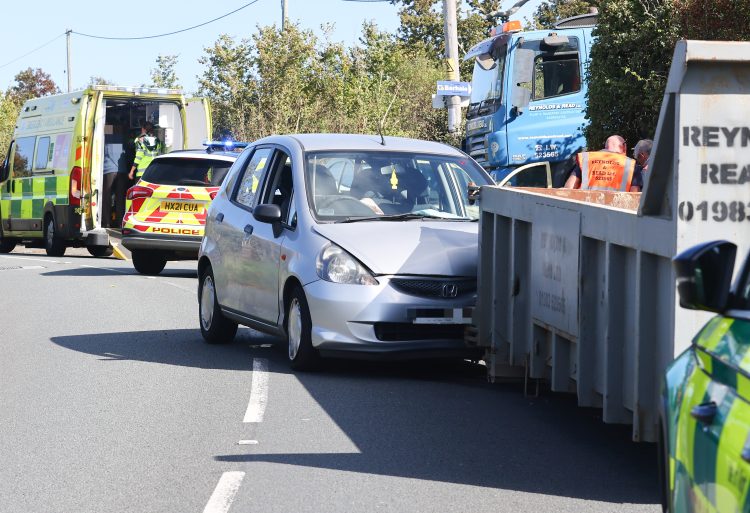 UPDATED: PARAMEDICS CALLED AS CAR SMASHES INTO SKIP IN ST HELENS