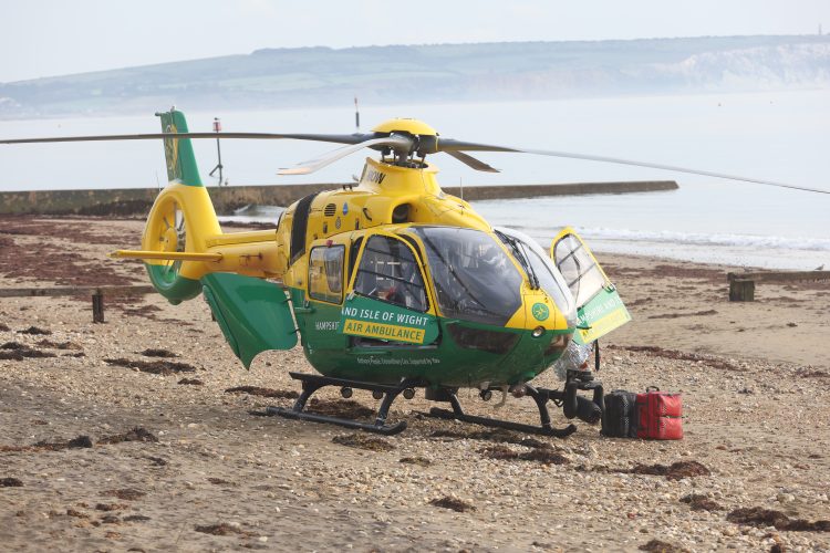 UPDATED: EARLY MORNING EMERGENCY SEES AIR AMBULANCE LAND ON SHANKLIN BEACH