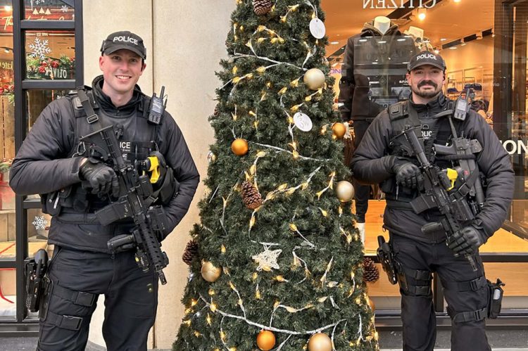 VIDEO: ARMED POLICE PATROLLING FESTIVE HOTSPOTS TO REASSURE PUBLIC AND DETER CRIME