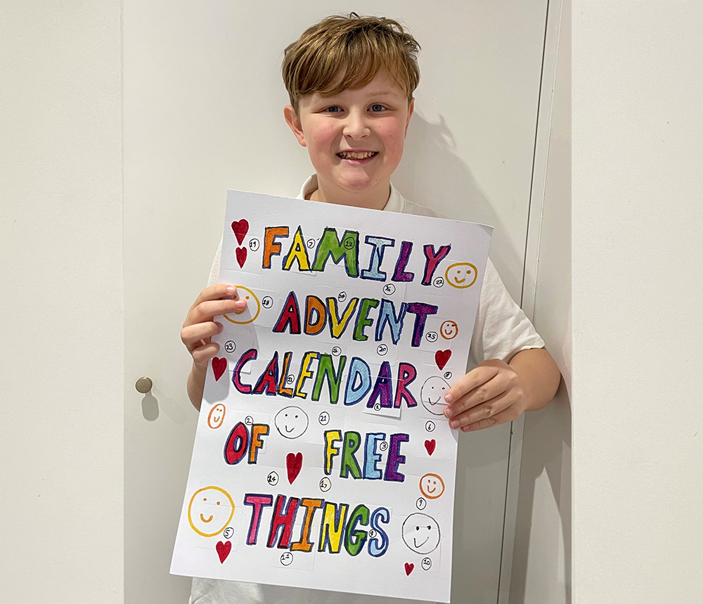 11-YEAR-OLD DESIGNS ADVENT CALENDAR TO BOOST SCHOOL WELLBEING