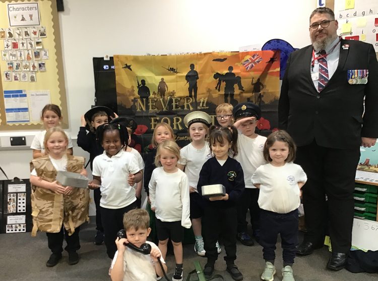 RECEPTION CLASS LEARN ABOUT REMEMBRANCE DAY WITH SPECIAL RAF VISIT AT ST FRANCIS’
