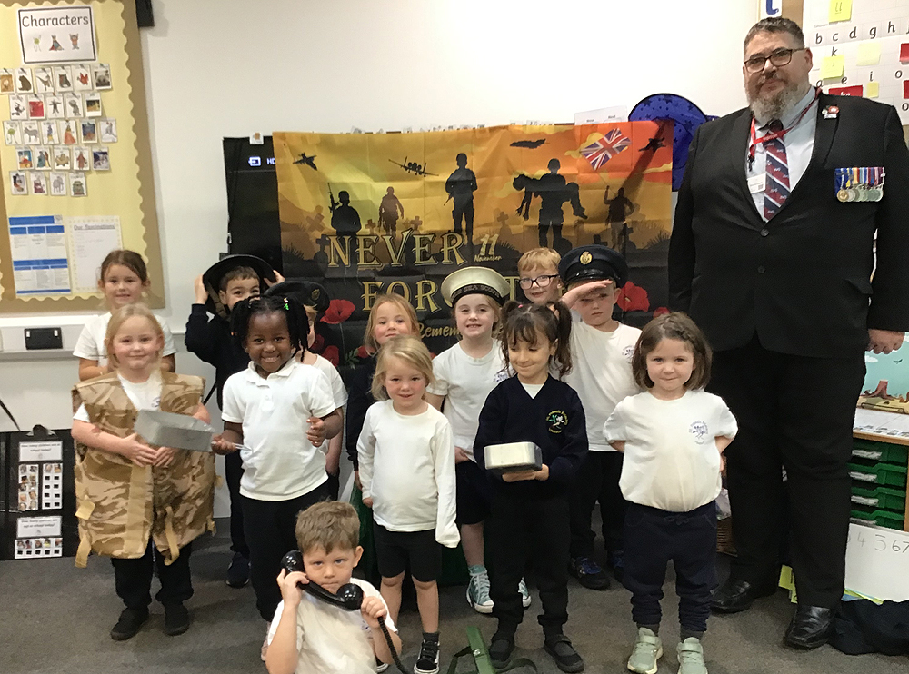 RECEPTION CLASS LEARN ABOUT REMEMBRANCE DAY WITH SPECIAL RAF VISIT AT ST FRANCIS’