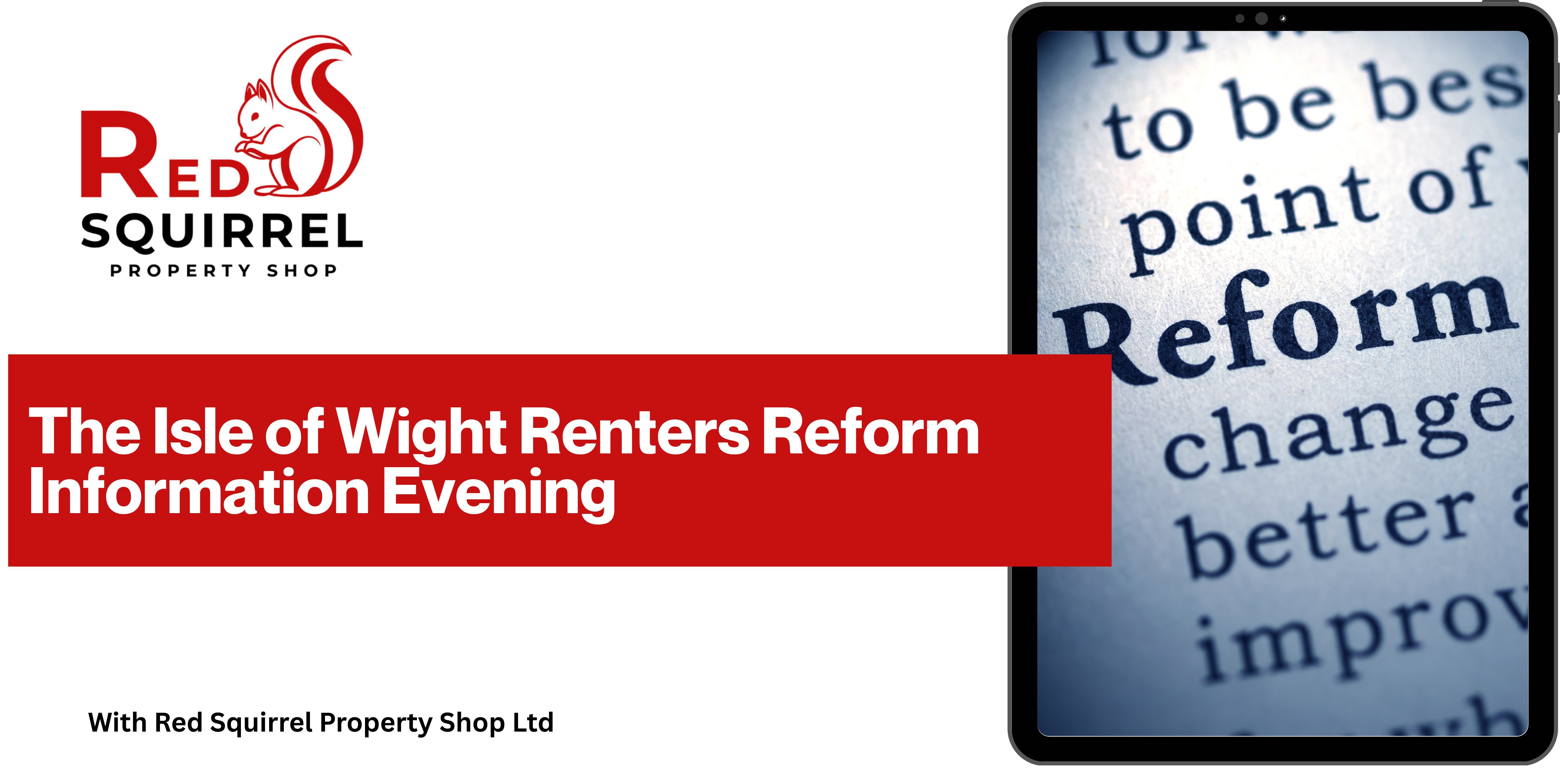 RED SQUIRREL TO HOST RENTERS REFORM EVENT AHEAD OF MAJOR LEGISLATION CHANGES