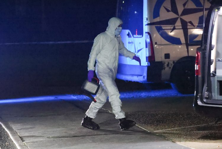 FORENSIC EXAMINATION OF CRASH SCENE AS CYCLIST FLOWN TO MAINLAND HOSPITAL