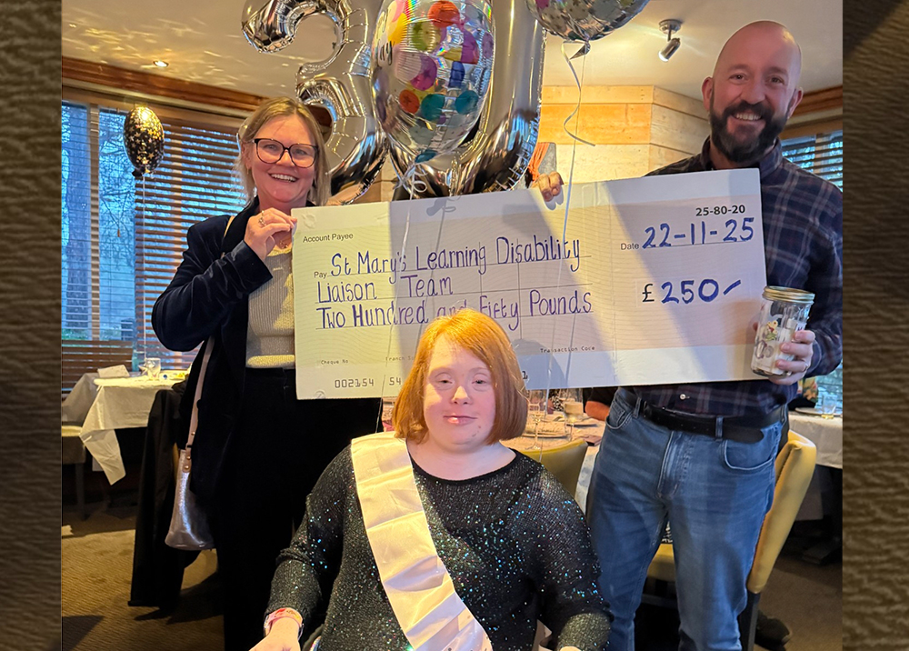 EBONY RAISES £250 FOR ST MARY’S LEARNING DISABILITY TEAM THROUGH HANDMADE CRAFTS