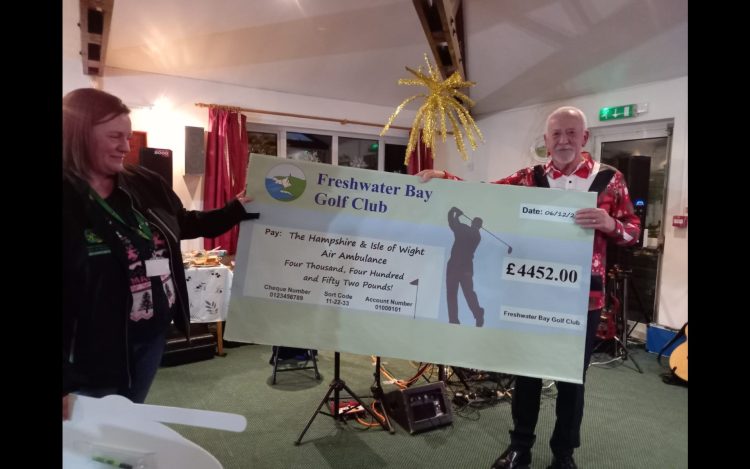 FRESHWATER BAY GOLF CLUB MEMBERS RAISE OVER £4,400 FOR AIR AMBULANCE