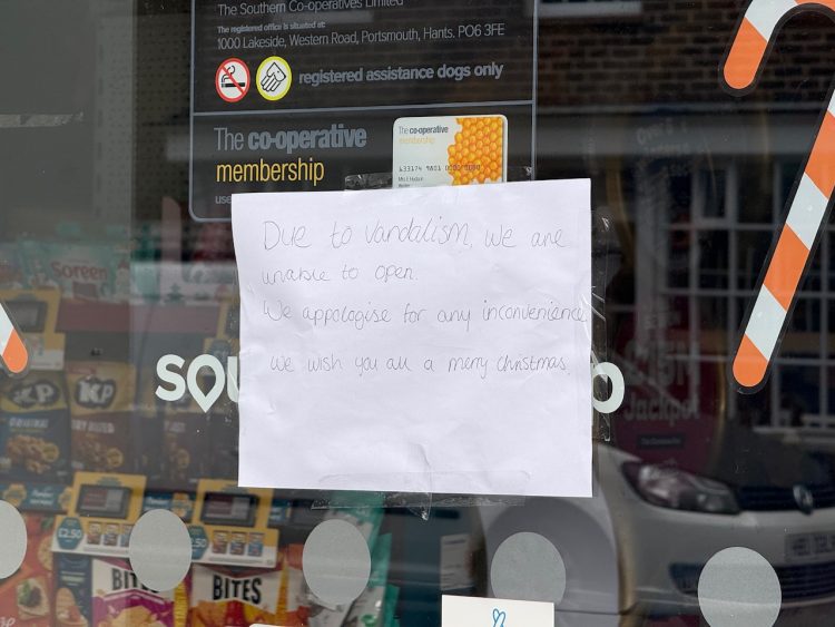 UPDATED: VANDALS GLUE LOCKS TO VILLAGE SHOP PREVENTING CHRISTMAS OPENING