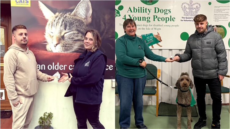 FINAL DONATION OF 2025 SEES JAMIE HINDSON SUPPORT ABILITY DOGS AND CATS PROTECTION