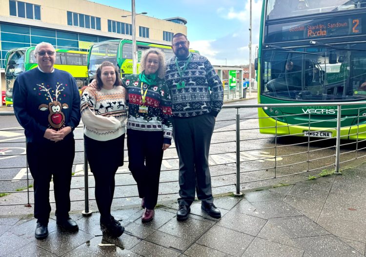 CHRISTMAS TREAT ON THE BUSES AS DRIVERS DON FESTIVE JUMPERS