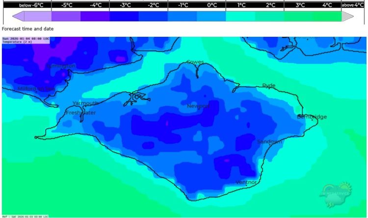 TEMPERATURES TO PLUNGE TO -5C ON THE ISLE OF WIGHT AS COLD SNAP DEEPENS ...