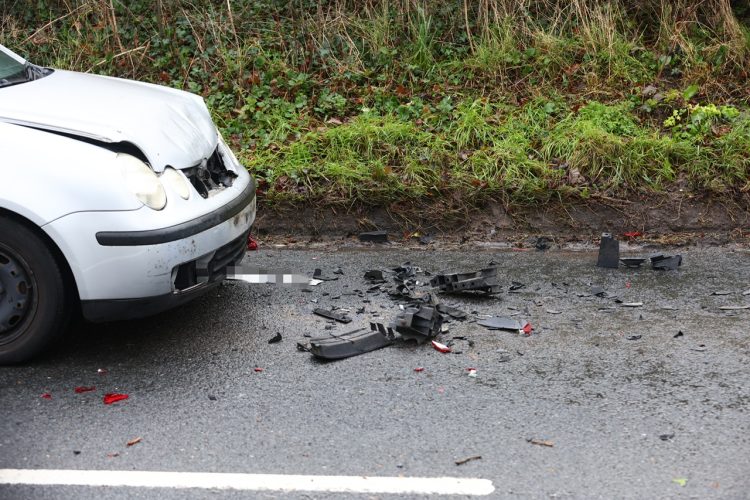 3-CAR CRASH ON NEWPORT OUTSKIRTS LANDS WOMAN IN HOSPITAL