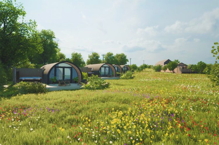 4 GLAMPING PODS AND SAUNA PLANNED FOR LAND OFF BRIDDLESFORD ROAD