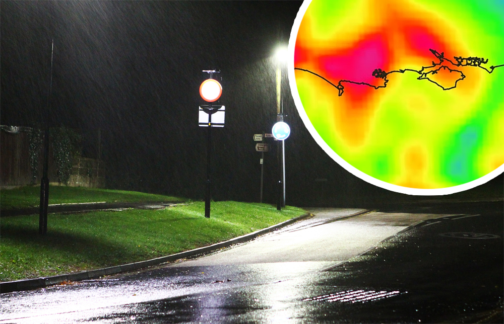 YELLOW WEATHER WARNING FOR ISLE OF WIGHT AS HEAVY RAIN TO SWEEP THROUGH OVERNIGHT