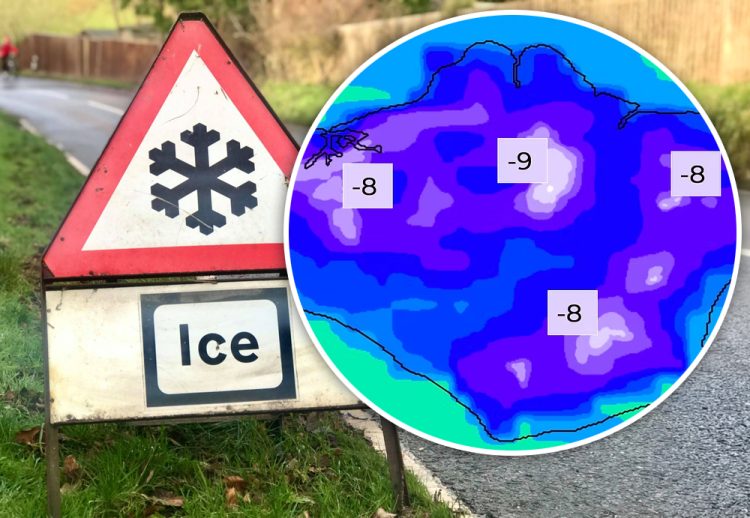 ICE WARNING AS ISLE OF WIGHT BRACES FOR BITTER -9C OVERNIGHT FREEZE