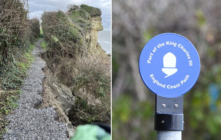 SECTION OF NEWLY OPENED COASTAL PATH COLLAPSES JUST WEEKS AFTER OPENING CEREMONY