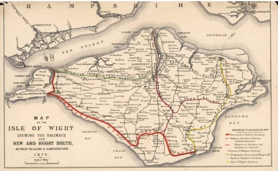 PROPOSED ‘BACK OF THE WIGHT’ RAILWAY PUT BEFORE PARLIAMENT 140 YEARS AGO