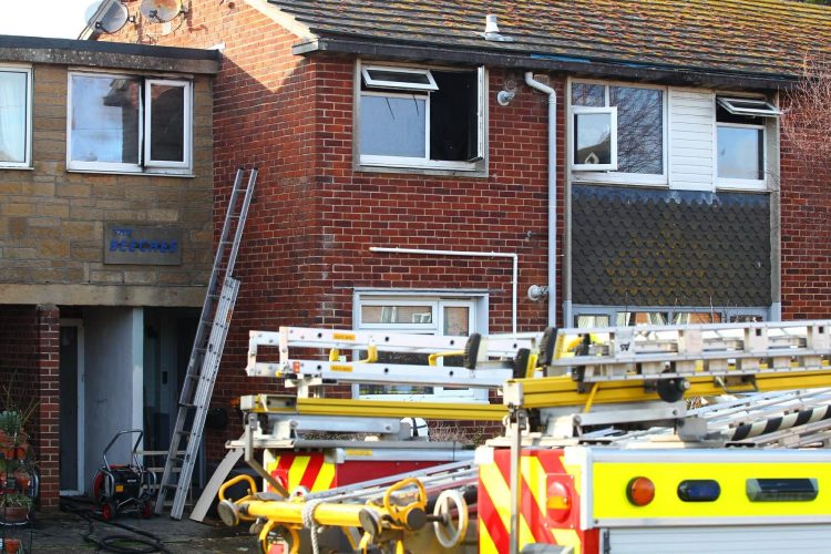 RESIDENTS EVACUATED AS FIRE BREAKS OUT AT BLOCK OF FLATS IN LAKE