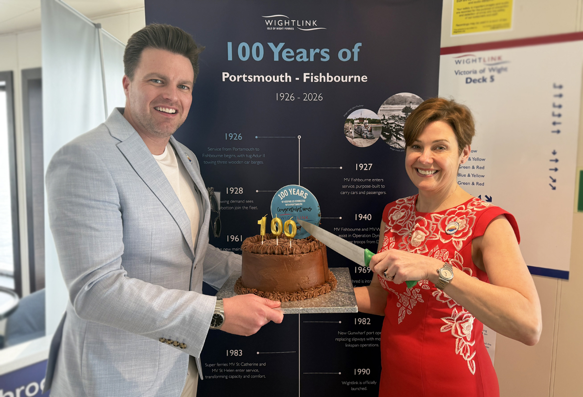WIGHTLINK’S FISHBOURNE-PORTSMOUTH CROSSING CELEBRATES 100 YEARS OF SERVICE
