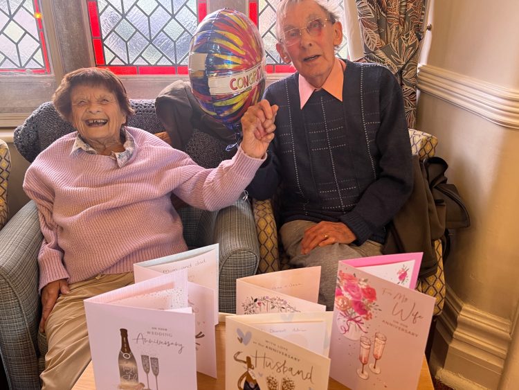 COUPLE CELEBRATE 69 YEARS OF MARRIAGE AT ISLE OF WIGHT CARE HOME