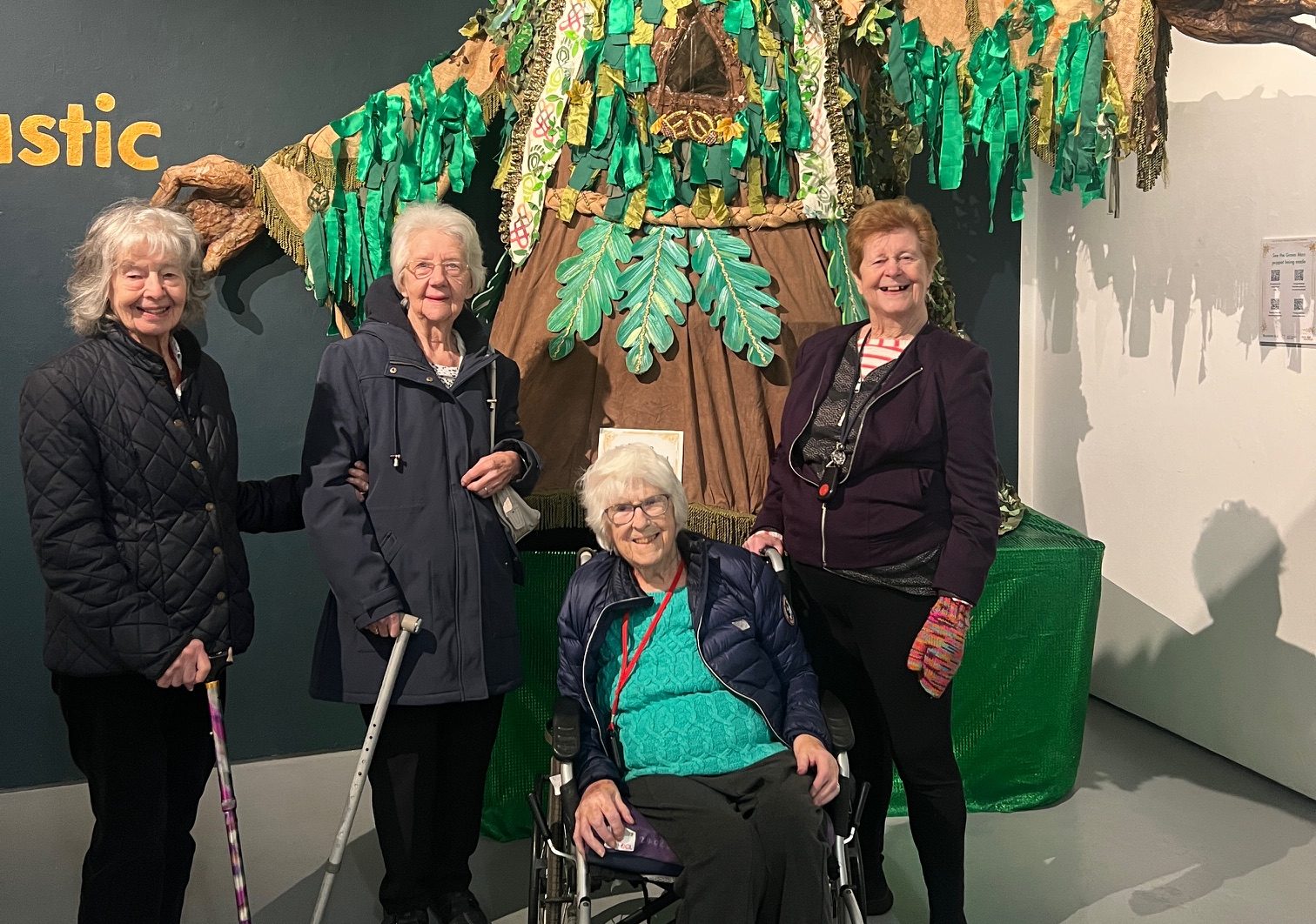 CARE HOME RESIDENTS AMAZED BY COLOURFUL CARNIVAL COSTUME DISPLAY IN NEWPORT