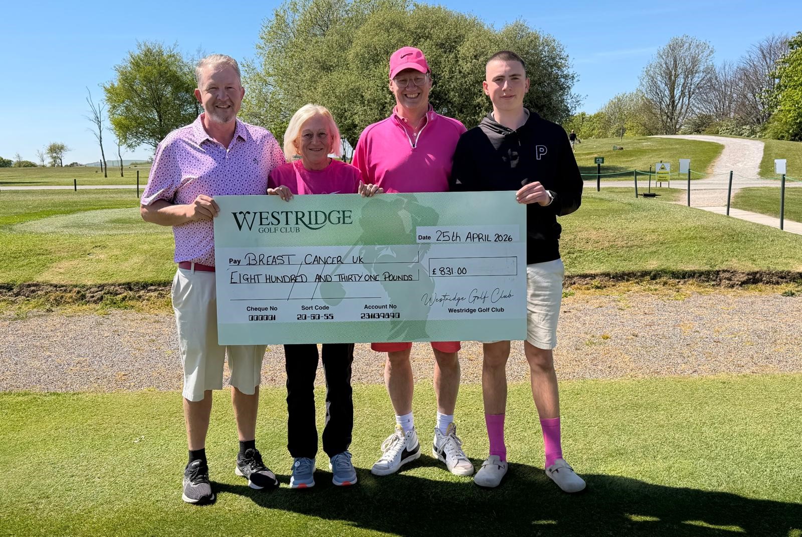 CAPTAINS LEAD THE WAY AS WESTRIDGE PINK DAY RAISES £831 FOR CHARITY