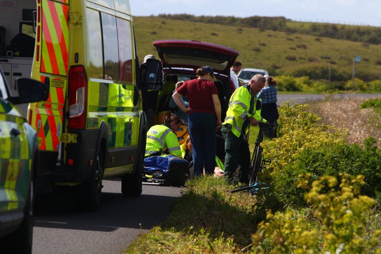 CYCLIST TAKEN TO HOSPITAL FOLLOWING SERIOUS MILITARY ROAD CRASH