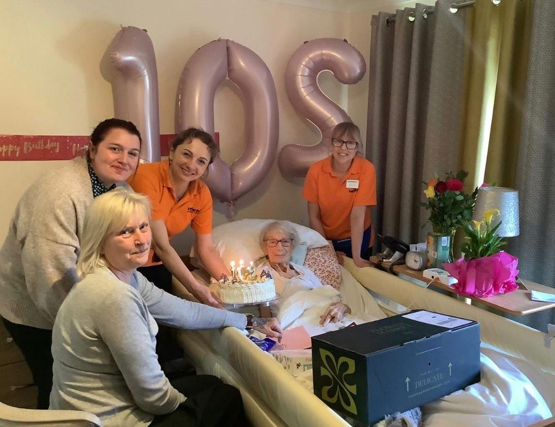 ELMS CARE HOME CELEBRATES 102ND BIRTHDAY OF RESIDENT JOAN FINCH