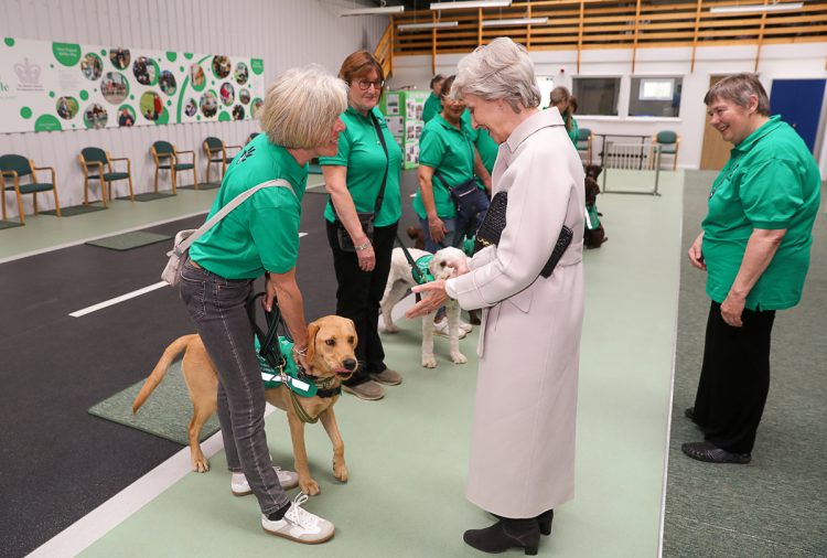 DUCHESS OF GLOUCESTER VISITS ISLE OF WIGHT CHARITY ABILITY DOGS 4 YOUNG PEOPLE