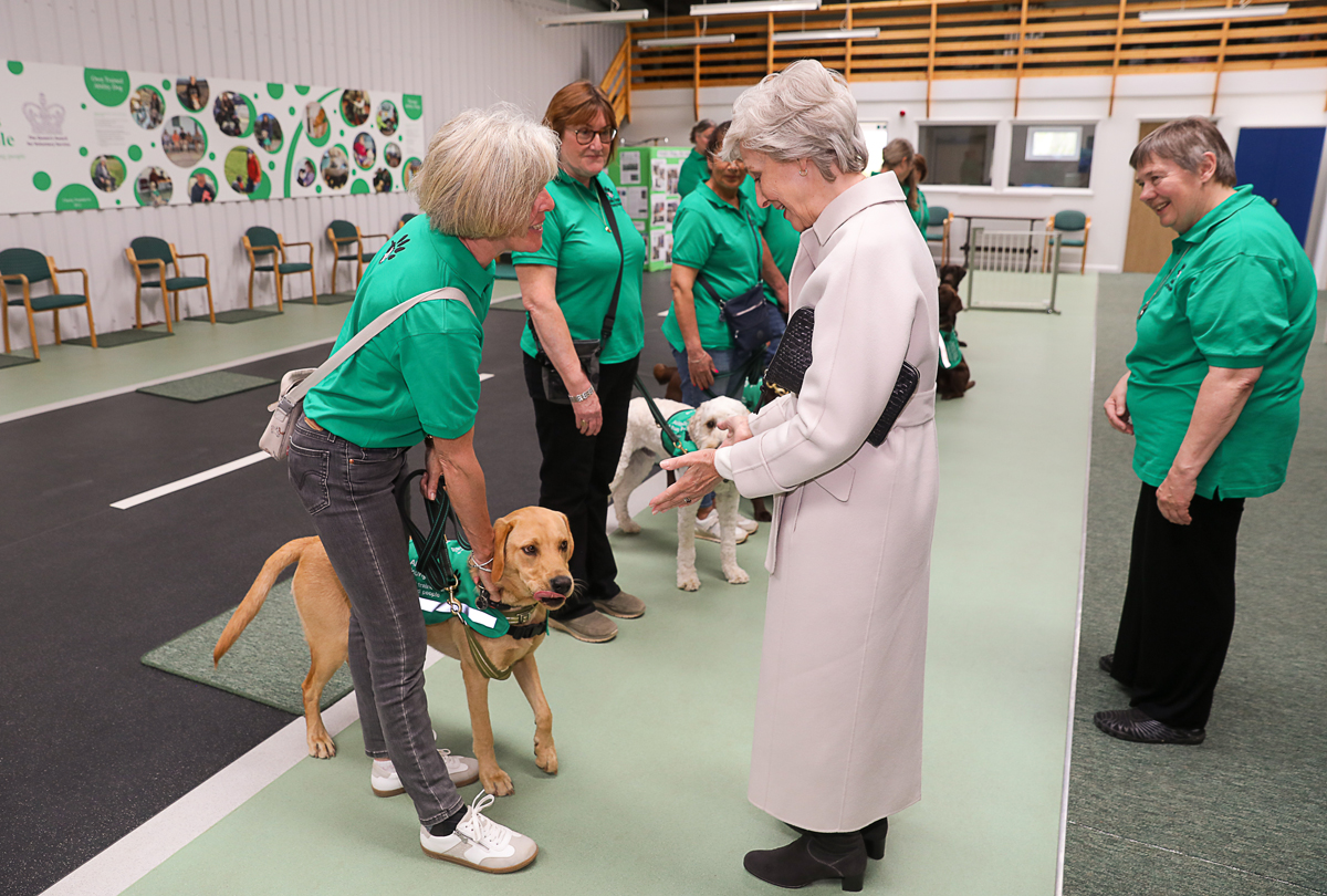 DUCHESS OF GLOUCESTER VISITS ISLE OF WIGHT CHARITY ABILITY DOGS 4 YOUNG PEOPLE