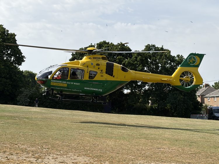 THURSDAY MORNING MISSION TO EAST COWES FOR AIR AMBULANCE MEDICS