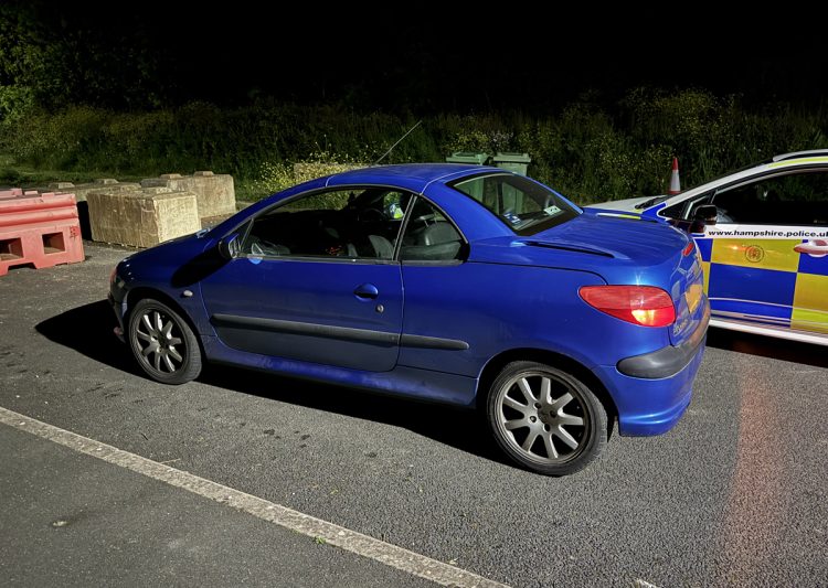 GAME UP FOR DRIVER AFTER EAST COWES POLICE PURSUIT ENDS AT CONCRETE BOLLARDS