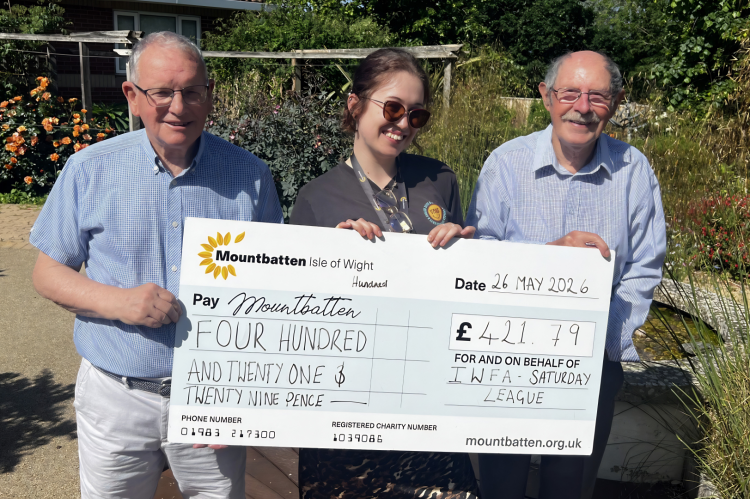 ISLE OF WIGHT FOOTBALL LEAGUE DONATES MEMORIAL CUP PROCEEDS TO MOUNTBATTEN