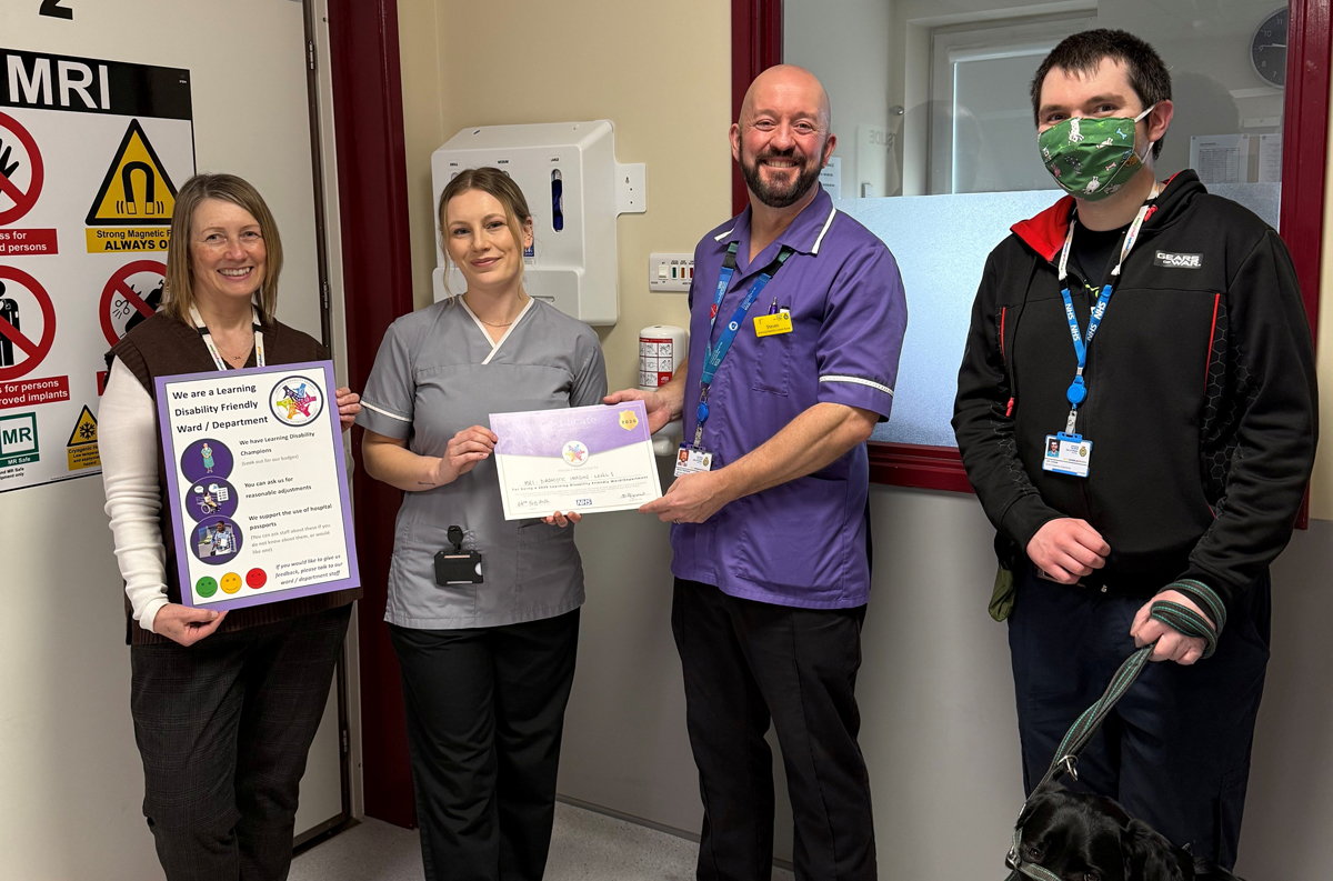 ST MARY’S MRI TEAM RECOGNISED FOR IMPROVING CARE FOR PATIENTS WITH LEARNING DISABILITIES