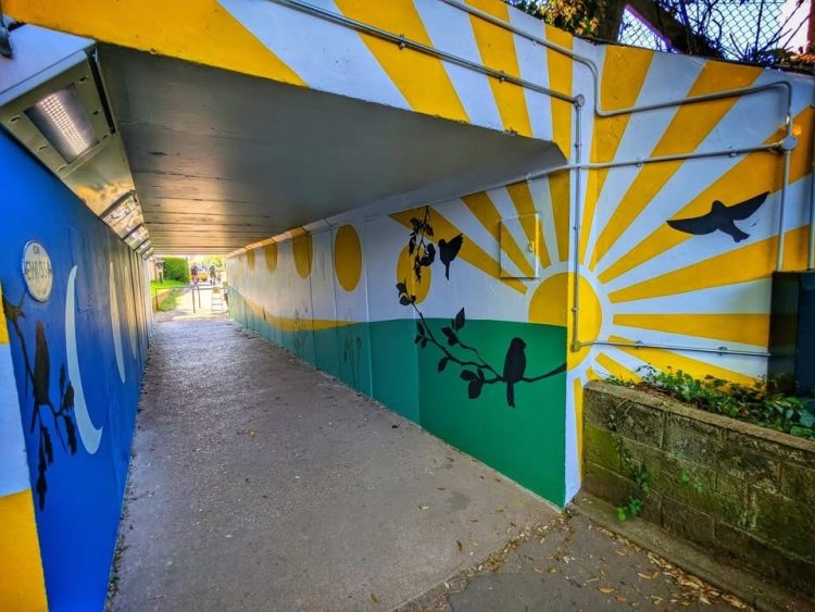 DINGY SANDOWN STATION SUBWAY TRANSFORMED INTO COLOURFUL COMMUNITY SPACE